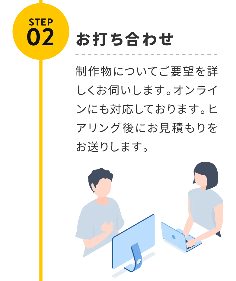 ステップ2：お打ち合わせ