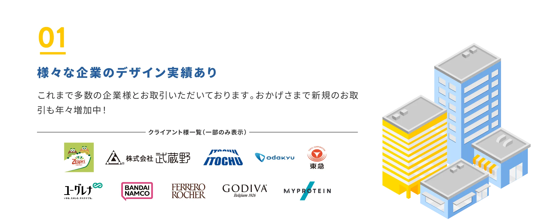 理由1：様々な企業のデザイン実績あり